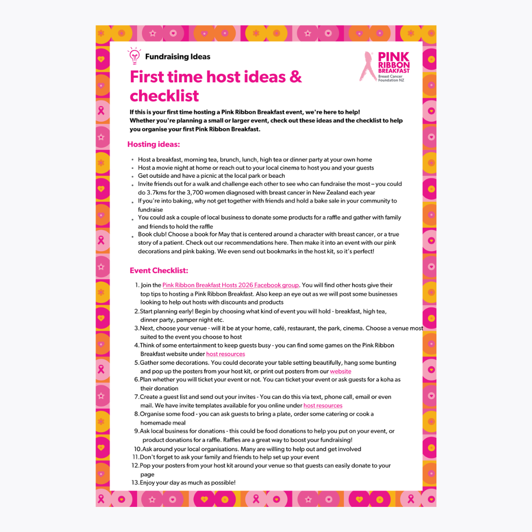 First time hosts ideas & checklist